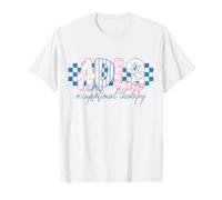 Ergothérapeute ADLS Thérapie OT à Carreaux rétro T-Shirt