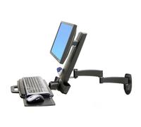 Ergotron 200 Series Combo Arm, 8,2 kg, 61 cm (24'), 75 x 75 mm, 100 x 100 mm, Noir 45-230-200