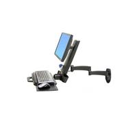Ergotron 200 Series - Kit de montage (bras articulé, support pour lecteur de codes à barres, plateau pour clavier avec plateau gauche/droit pour souris) - pour écran LCD / équipement PC - acier - noir