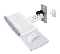 Ergotron Neo-Flex Keyboard Wall Mount - Mounting kit (Wrist Rest, Mouse Pouch, Mount Bracket, Keyboard Tray, mounting Hardware, Wall Track 10") for Keyboard/Mouse - White