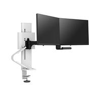 Ergotron TRACE - Kit de montage (poignée, base, colonne de levage, bras d'extension, arc, 2 pivots coulissants, pince de bureau 2 pièces) - Technologie de force constante - pour 2 écrans LCD - blanc -