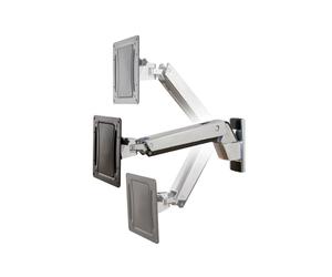 Ergotron Bras Interactif Mural Aluminium 45-296-026, 30"-55" (76-140cm), Charge Max 18.2kg, VESA 200x100mm, Ajust. Vertical 51cm, Panoramique 180°