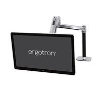 Ergotron - LX Sit-Stand Desk Mount LCD Arm - Kit de montage ( poteau, adaptateur VESA, bras position assise-debout, base pour pince de bureau, base pour montage de passe-câble ) pour Écran LCD - aluminium - aluminium poli - Taille d'écran : jusqu'à 42 pouces - Inter