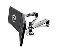 Ergotron LX Dual Side-by-Side Arm - Kit de Montage (Fixation par Pince pour Bureau, Montage par Passe-câble, Poteau, 2 Bras articulés, 2 Supports d'extension, Support t) pour 2 écrans LCD - Aluminium ERG45245026