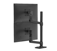 Ergotron - Bras LX bi-écran : support vertical, pour 2 moniteurs jusqu'à 40 pouces, 3,2-10kg chacun, VESA - Mât haut, Noir mat. (45-509-224)