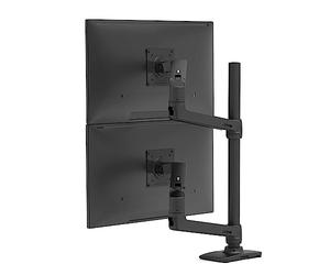 Ergotron - Bras LX bi-écran : support vertical, pour 2 moniteurs jusqu'à 40 pouces, 3,2-10kg chacun, VESA - Mât haut, Noir mat. (45-509-224)
