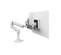 Ergotron - Bras LX pour Moniteur Dual Direct, Support de Bureau VESA. Convient à Deux moniteurs jusqu'à 25 Pouces, de 0,9 à 5kg chacun - Blanc (45-489-216)