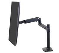 Support mural pour écran plat Ergotron - Kit de montage (bras articulé, poteau haut, pince de bureau 2 pièces) - pour moniteur - aluminium - noir mat - Taille d'écran : jusqu'à 34 pouces -