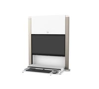 Ergotron CareFit Boîtier Blanc pour Écrans 24-27" (609.6-685.8 mm), Poids 33.5 kg, Gestion des Câbles, Réglage Hauteur, Distance Mur 10cm, Réf: 61-367-030