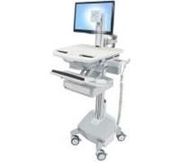 Ergotron Chariot pour écran LCD/clavier/souris/unité centrale/ordinateur portable/scanner de codes à barres - médical - aluminium, acier galvanisé, plastique de qualité supérieure - gris, blanc, alumi