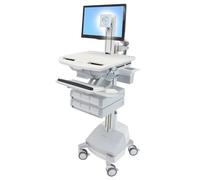 Ergotron Chariot pour écran LCD/clavier/souris/unité centrale/ordinateur portable/scanner de codes à barres - médical - aluminium, acier galvanisé, plastique de qualité supérieure - gris, blanc, alumi