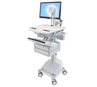 Ergotron Chariot pour écran LCD/clavier/souris/unité centrale/ordinateur portable/scanner de codes à barres - médical - aluminium, acier galvanisé, plastique de qualité supérieure - gris, blanc, alumi