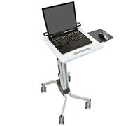 Ergotron - Chariot Roulant pour Ordinateur Portable Neo-Flex, Station de Travail Bureau Mobile Debout - Ordinateur Portable, Gris (24-205-214)