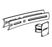 Ergotron DS100 Series - Composant de montage ( pivot, rallonge pour barre transversale ) pour structure plate - noir