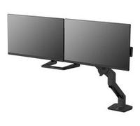 Ergotron Support de table pour écran HX Dual Arm – 2 écrans 38,1–81,3 cm – Noir rotatif, réglable