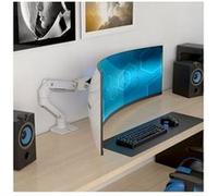 Ergotron - Bras HX HD VHD : Support Mono-écran, pour moniteurs incurvés 1000R jusqu'à 57 Pouces, 13-17kg, VESA - Blanc (45-693-216)