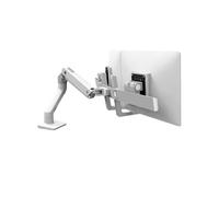 Ergotron HX Series 45-476-216 Support Double Écran Bureau 32" (81.3cm) Blanc VESA 75x75 à 400x400 Inclinaison ±75° Rotation 360° Charge 15.9kg