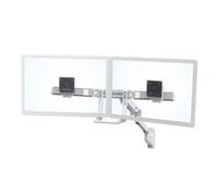 Ergotron - Bras HX bi-écran, support mural VESA. Convient à 2 moniteurs jusqu'à 32 pouces, de 4,5 à 15,9kg chacun - Blanc (45-479-216)