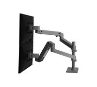 Ergotron - LX Pro Premium Bras Vertical empilable Double écran, Support de Bureau VESA - pour 2 écrans jusqu'à 27 Pouces, de 4 à 10 kg chacun - Gris foncé
