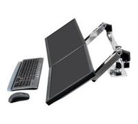 Ergotron Support écran LX – Double bras pour 2 écrans 15–27 pouces (38,1–68,6 cm) Aluminium poli