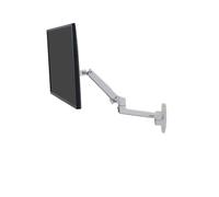 Ergotron LX Bras Mural pour Moniteur 20-34" Blanc, Charge Max. 11.3kg, VESA 75/100, Inclinaison 5-75°, Pivot 360°, Extension Max. 64cm, Aluminium