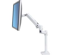 ergotron lx desk mount lcd monitor arm tall pole bright white texture noir