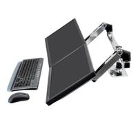 Ergotron LX Dual Side-by-Side Arm - Kit de montage (fixation de serrage pour table, perçage du plateau de table, barre, 2 bras articulés, 2 pinces d'extension, support en T, base) - Technologie Consta