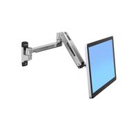 Ergotron LX HD Sit-Stand 45-383-026 Support Mural Argent pour Écran jusqu'à 46" (116.8 cm), Charge Max 13.6kg, VESA 75x75 à 400x400, Inclinaison 80°