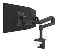 Ergotron Support bureau LX 45-489-224 – Double écran 25" VESA 75/100 ±15° pivot 360° 10 kg