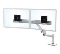 Ergotron – Bras LX Dual Direct pour 2 moniteurs 25 pouces VESA, 0,9–5 kg blanc (45-489-216)