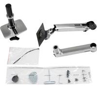 Ergotron LX - Kit de montage (bras articulé, fixation de serrage pour table, adaptateur d'extension, fixation pour passage de câble, colonne 7") - pour écran LCD - aluminium poli - Taille d'écran : ju