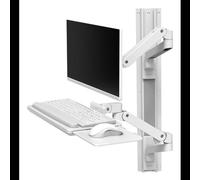 Ergotron LX Pro 45-696-290 Support Mural Écran Plat jusqu'à 34" (86.4 cm), Charge Max 10kg, VESA 75/100, Extension 64cm, Blanc