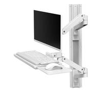 Ergotron Kit de montage LX Pro 45-696-290 – 2 bras, tiroir clavier, rail 34 pouces, blanc