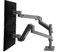 Ergotron LX Pro - Kit de montage (bras d'empilage double) - modulaire - pour 2 écrans LCD - aluminium - gris foncé - Taille d'écran : jusqu'à 27 pouces - montrable sur bureau G