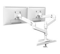 LX Pro - Kit de montage (bras d'empilage double) - pour 2 écrans LCD - grommet mount - aluminium - blanc - Taille d'écran : jusqu'à 24 pouces -