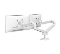 LX Pro - Kit de montage (double bras) - pour 2 écrans LCD - côte à côte - aluminium - blanc - Taille d'écran : jusqu'à 27 pouces - montrable sur