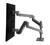 Ergotron - LX Pro Premium Bras Vertical empilable Double écran, Support de Bureau VESA - pour 2 écrans jusqu'à 27 Pouces, de 4 à 10