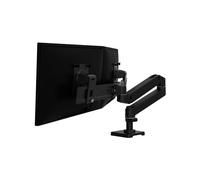 Ergotron LX Pro Series 45-684-292 Support Bureau Double Écran jusqu'à 27" (68.6cm), Montage Pince, VESA 75/100, Charge 4.25kg par Écran, Noir