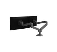 Ergotron LX Pro Series 45-686-293 Support Bureau 2 écrans max 27" (68.6cm) Pince VESA 75/100mm Charge max 10kg/écran Gris foncé