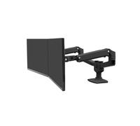 Ergotron LX Series 45-245-224 Support Bureau Double Écran 27" max 18.1kg VESA 75/100 Pivot/Inclinaison/Rotation Noir
