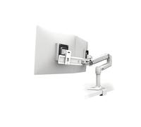 Ergotron LX Dual Direct - Kit de montage (bras articulé, poteau, 2 pivots, arc double affichage, base, pince en C à profil bas pour montage supérieur) - Technologie de force constante - pour 2 écrans