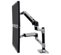 Ergotron LX Series Dual Stacking Arm 24" Bureau Argent