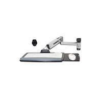 Ergotron LX Support Mural Sit-Stand pour Clavier Acier Inox 45-354-026, Extension 107cm, Charge Max 2.2kg, Technologie CF, Gestion des Câbles