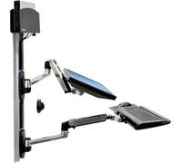 Ergotron LX Wall Mount System Small CPU Holder simple Support mural pour écran 25,4 cm (10) - 81,3 cm (32) aluminium réglable en hauteur, inclinable, mobile,