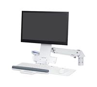 Ergotron Sit-Stand Combo Arm - Montage Mural pour écran LCD/Clavier/Souris/Lecteur de Codes à Barres - Aluminium, Plastique Haute qualité - Blanc - Taille d'écran : jusqu'à 24 Pouces