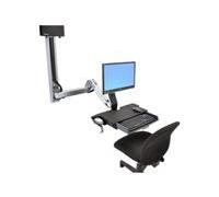 Ergotron Sit-Stand Combo Extender composant de montage - pour écran LCD/clavier/souris/lecteur de codes à barres/processeur - aluminium poli