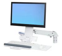 Ergotron Sit-Stand Combo - Kit de montage (bras articulé, tiroir à clavier) - pour écran LCD/équipement PC - aluminium, plastique haute qualité - blanc - Taille d'écran : jusqu'à 24 pouces - montable