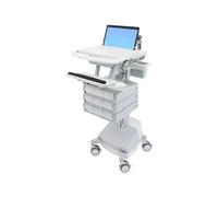 Ergotron StyleView - Chariot multimédia - Aluminium - Gris - Blanc - Aluminium - Plastique - Acier zingué - Ordinateur portable - 9,1 kg - 43,9 cm (17,3 pouces)