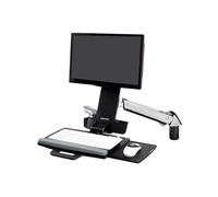 Ergotron StyleView Combo Arm 45-266-026 Aluminium mural, écran 19"-24" (48-61cm), charge 13.2kg, VESA 75/100mm, inclinaison -30°/+30°, rotation 360°, réglage hauteur manuel 51cm