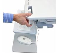 Ergotron StyleView EMR Cart avec LCD Pivot Multimedia Cart White Flat Panel - Support d'équipement multimédia (Carton multimédia, Blanc, Aluminium,Plastique, Panneau plat, 16 kg, 55,9 cm (22"))